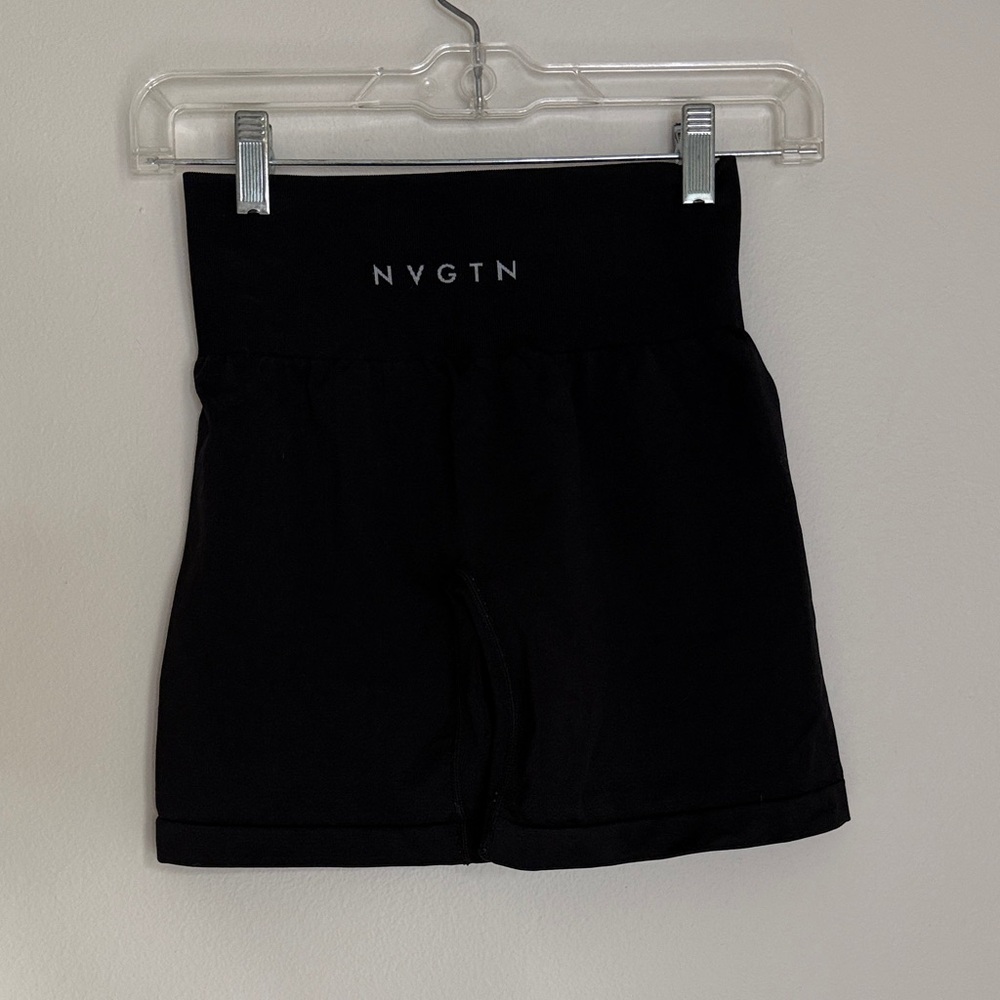 NVGTN Black High-Rise Bike Shorts